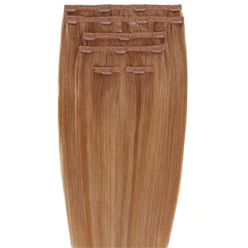 Gold24 Gold24 Przedłużenie włosów Clip-in #88A Szara - 60 cm Przedłużanie włosów 1 ct Brązowy