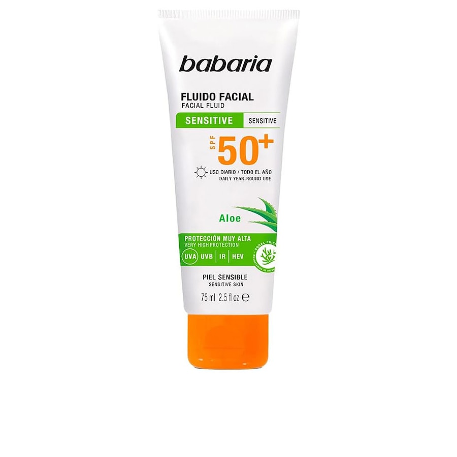 Babaria Płyn do twarzy z aloesem do skóry wrażliwej SPF 50+ Ochrona przeciwsłoneczna