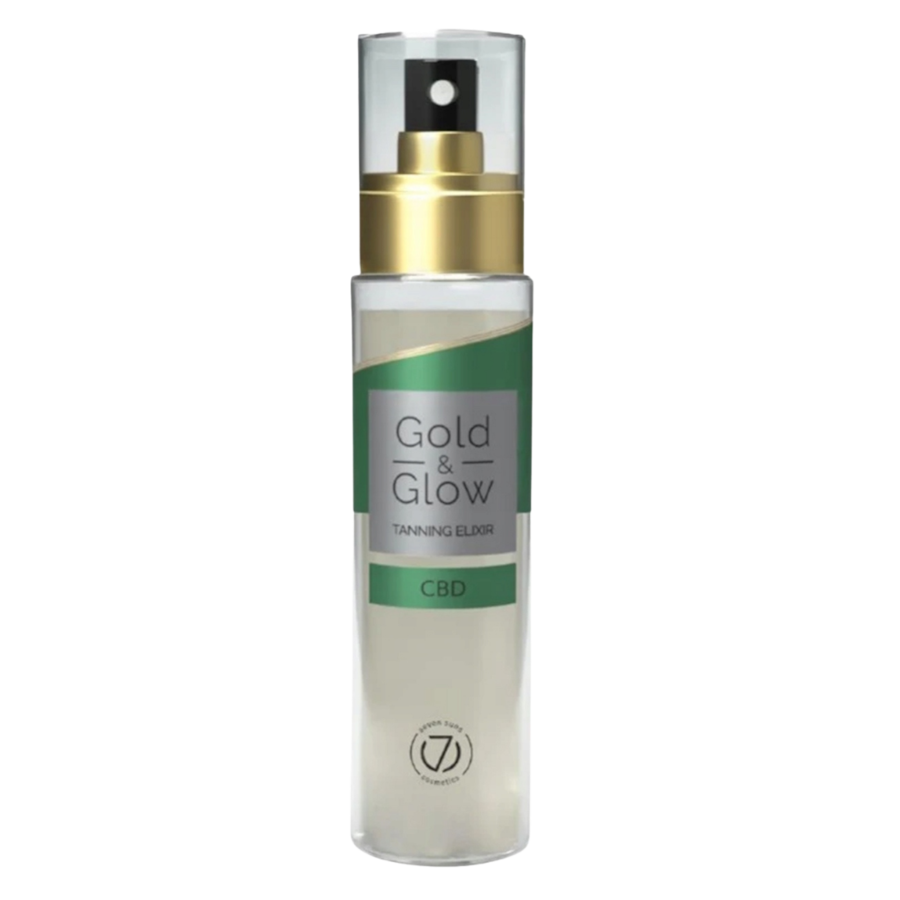 7suns Gold & Glowsuchy olejek do opalania z konopiami i rozświetlającym efektem Ochrona przeciwsłoneczna