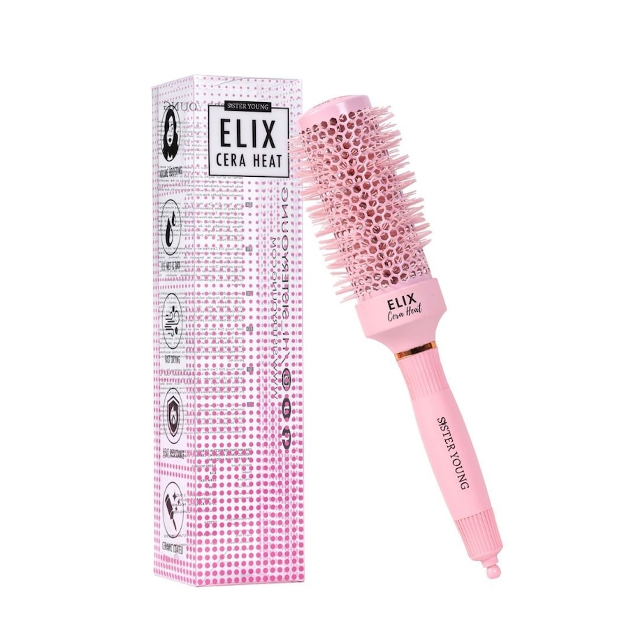 SISTER YOUNG Sister Young Round Hair Brush ELIX CERA HEAT PINK 43mm Okragłe szczotki do włosów 1 ct Damski