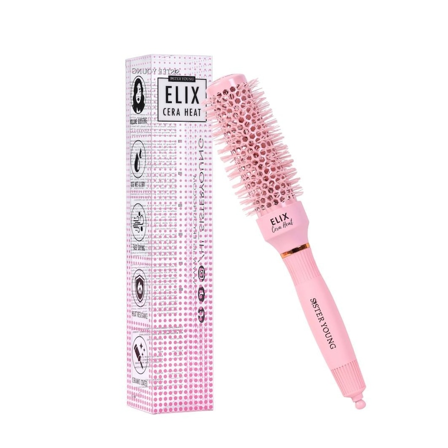 SISTER YOUNG Sister Young Round Hair Brush ELIX CERA HEAT PINK 32mm Okragłe szczotki do włosów 1 ct Damski