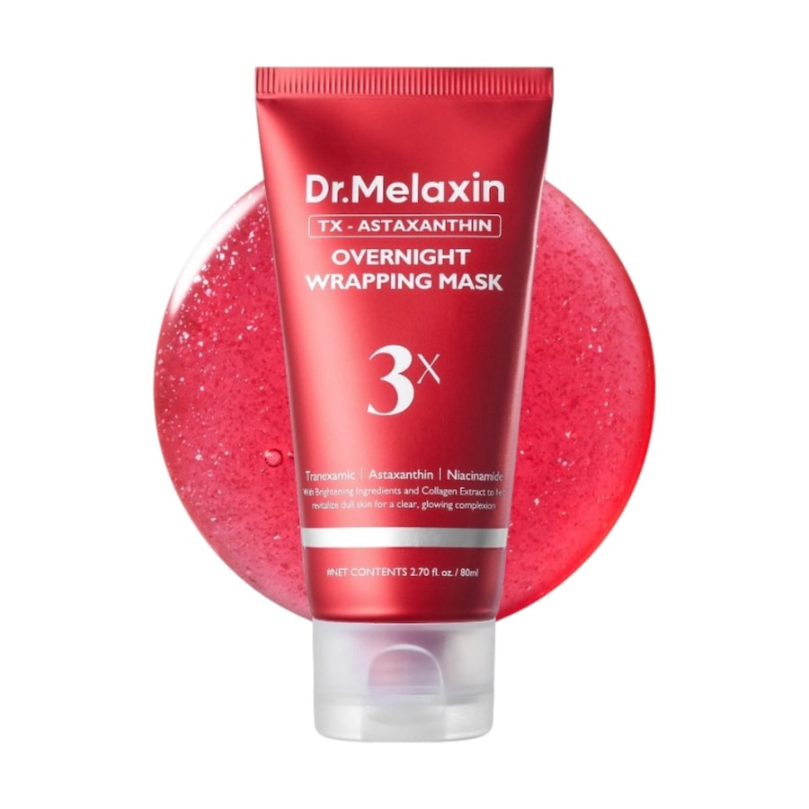 DR. MELAXIN TX-ASTAXANTHIN OVERNIGHT WRAPPING MASK - Rozświetlająca całonocna Maseczki rozświetlające