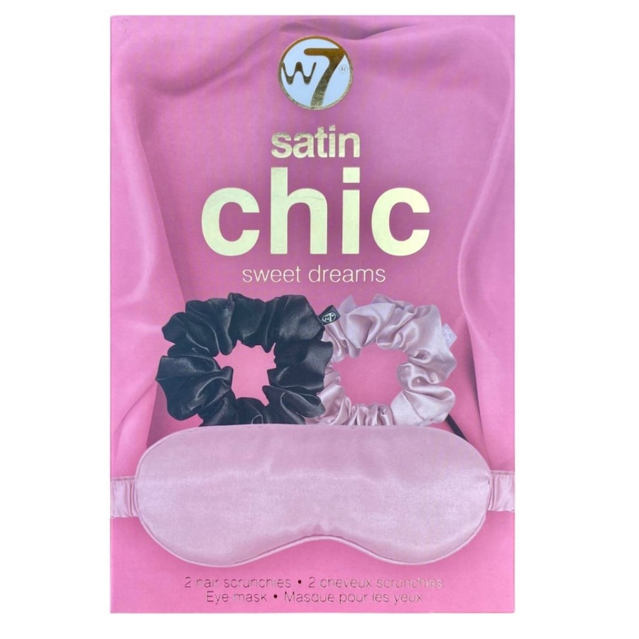 W7 SATIN CHIC Daily Glam ZESTAW PREZENTOWY maska + gumki Zestawy do pielęgnacji twarzy 1 ct