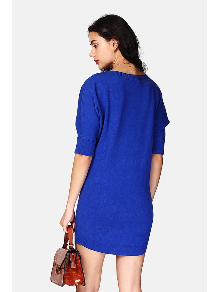 Opis: ASSUILI Sukienka dzianinowa w kolorze niebieskim rozmiar: 40.