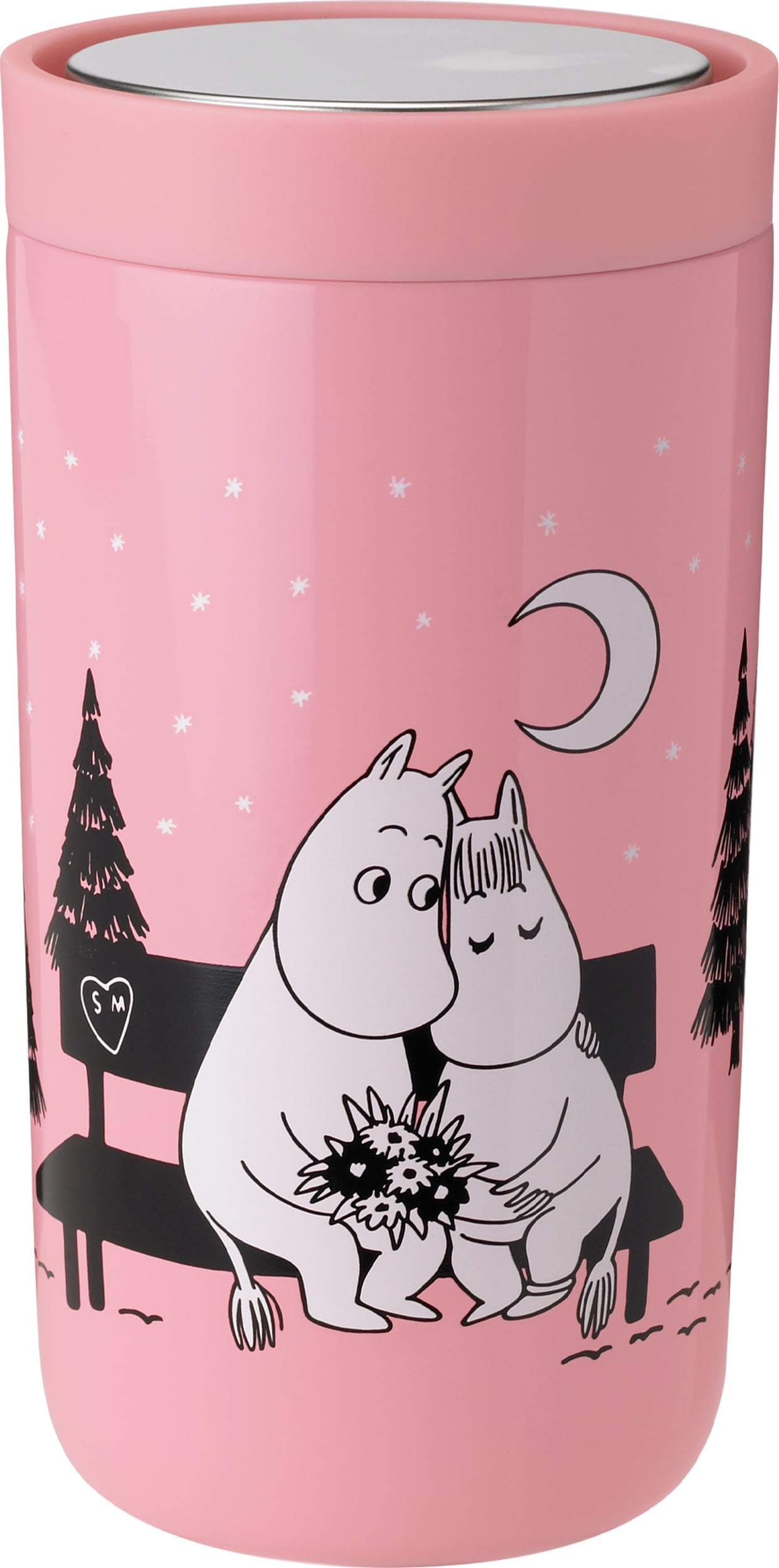 Kubek termiczny To-Go Click Muminki I love you 200 ml różowy