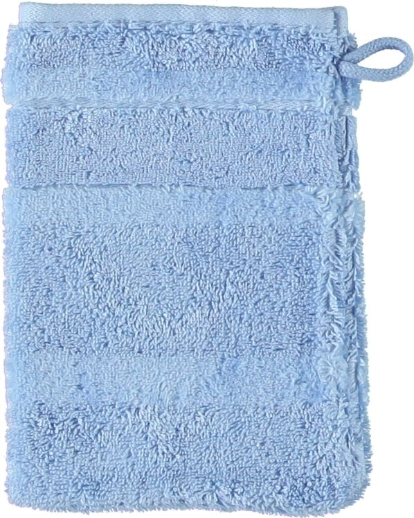 Rękawica kąpielowa Noblesse II gładka 16 x 22 cm niebieska