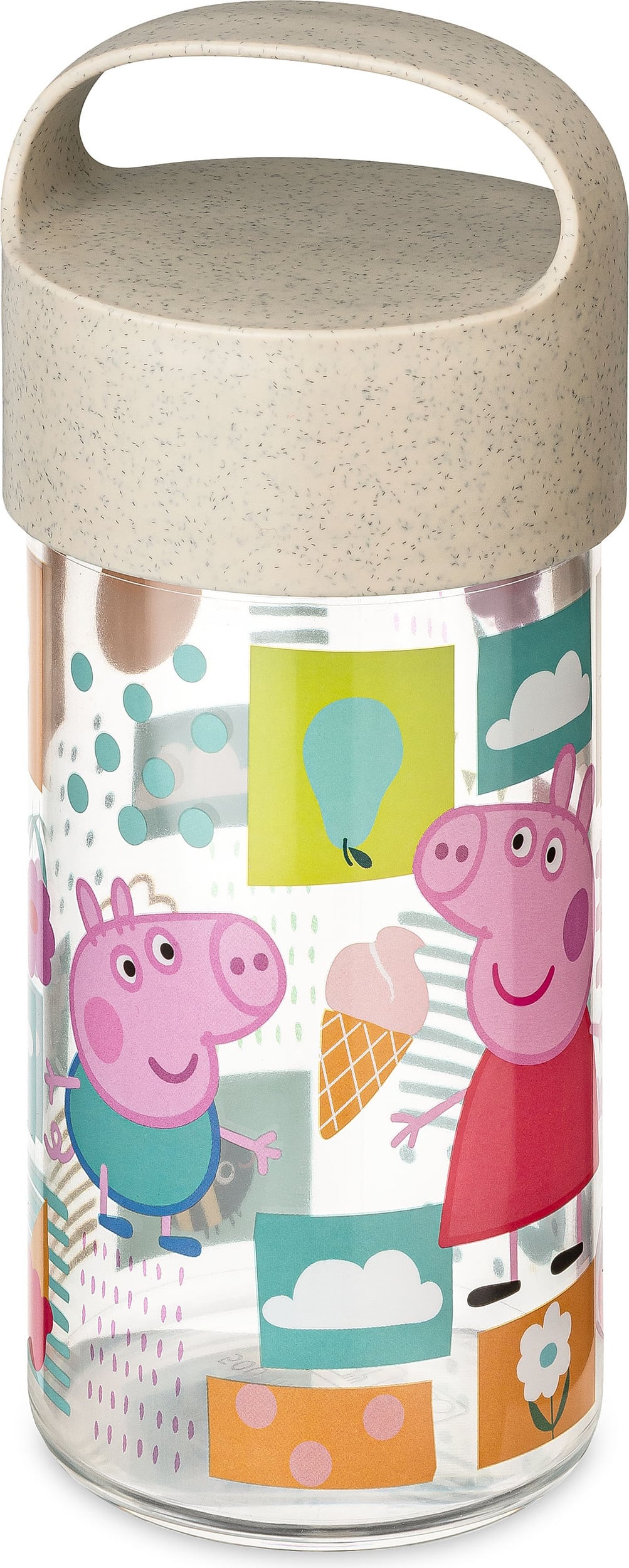 Butelka na wodę Buddy Świnka Peppa 500 ml piaskowa