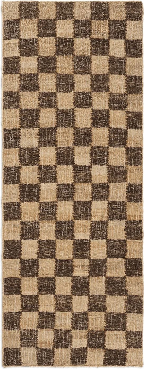 Dywan Check 70 x 180 cm brązowy