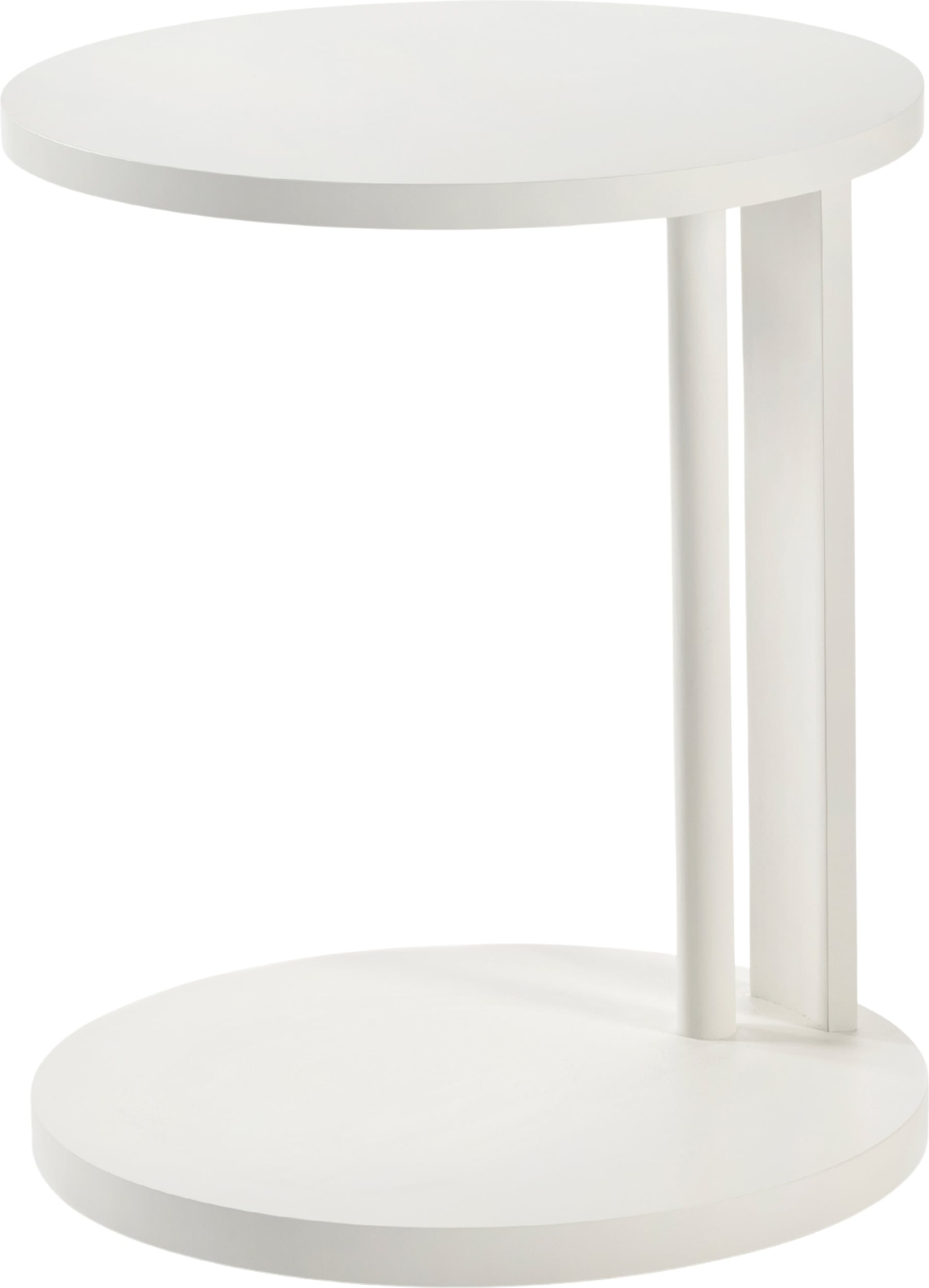 Stolik boczny Aura 62 cm biały drewno bukowe