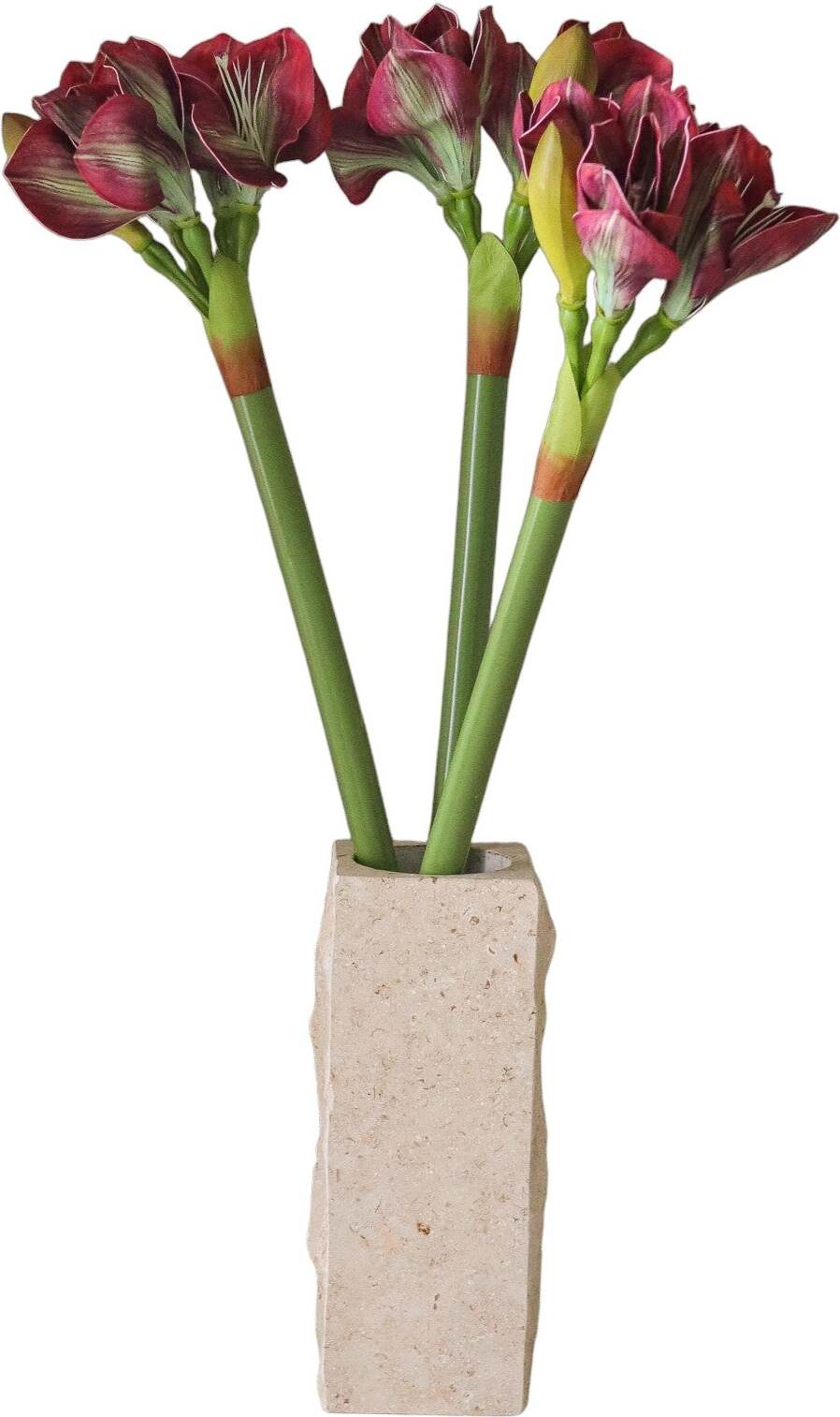 Kwiaty sztuczne bukiet Burgundy Amaryllis