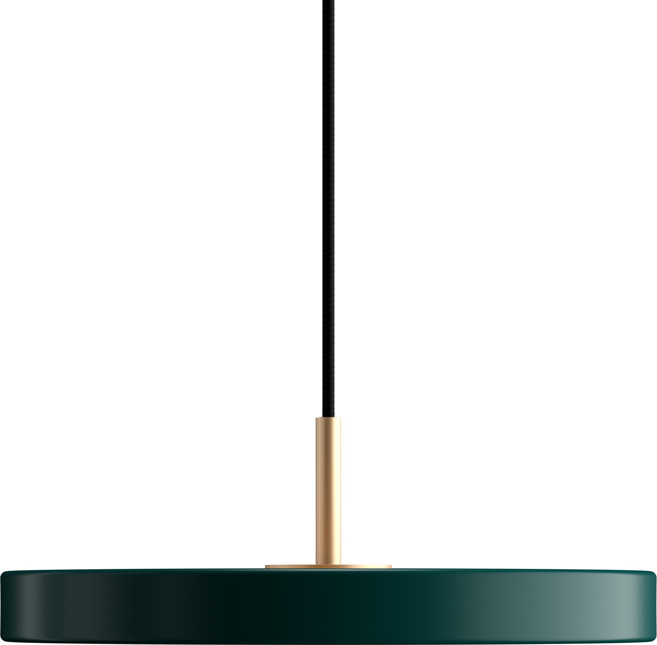 Lampa wisząca Asteria Mini zielona ze złotym mocowaniem