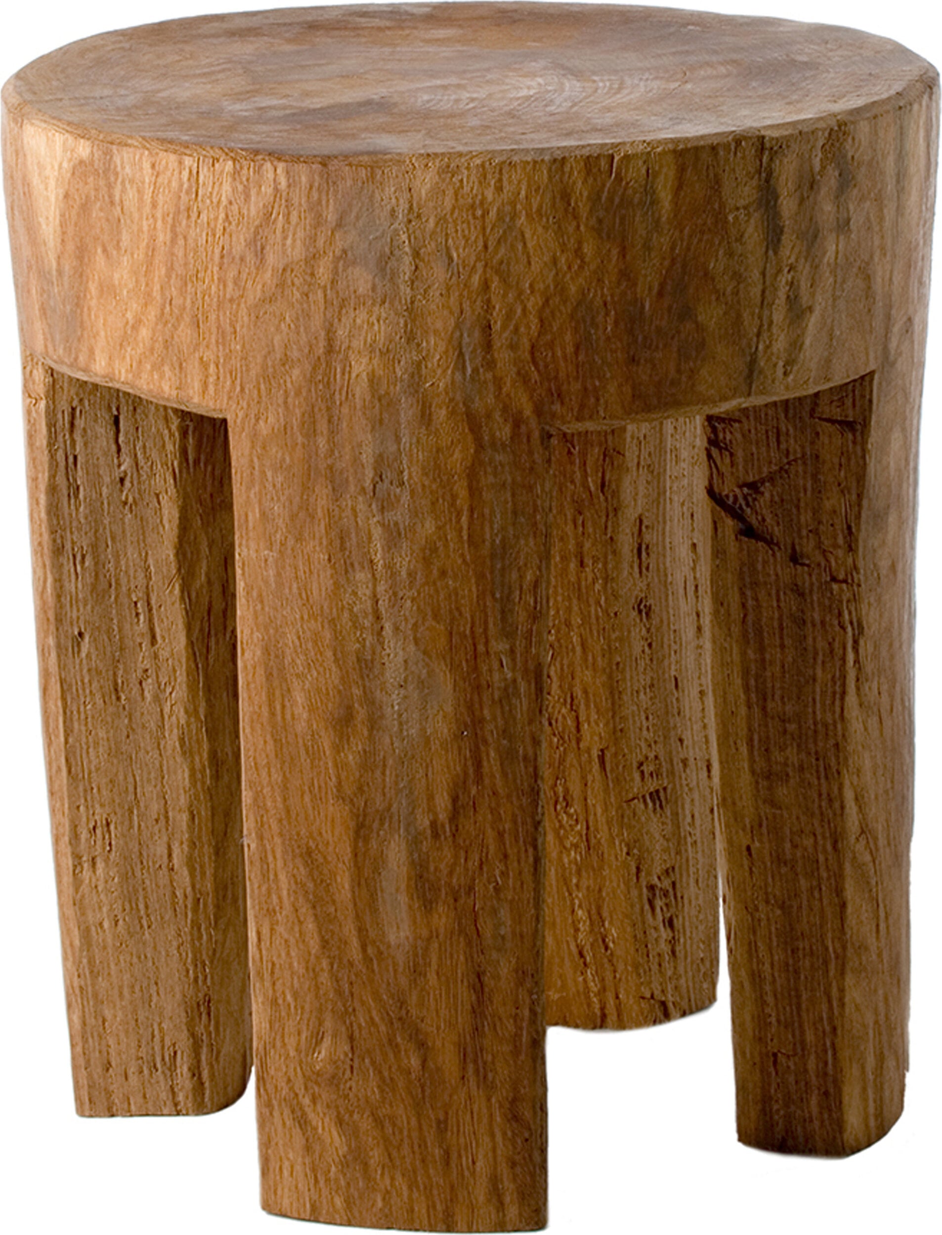 Stołek lub stolik boczny Round Four naturalne drewno