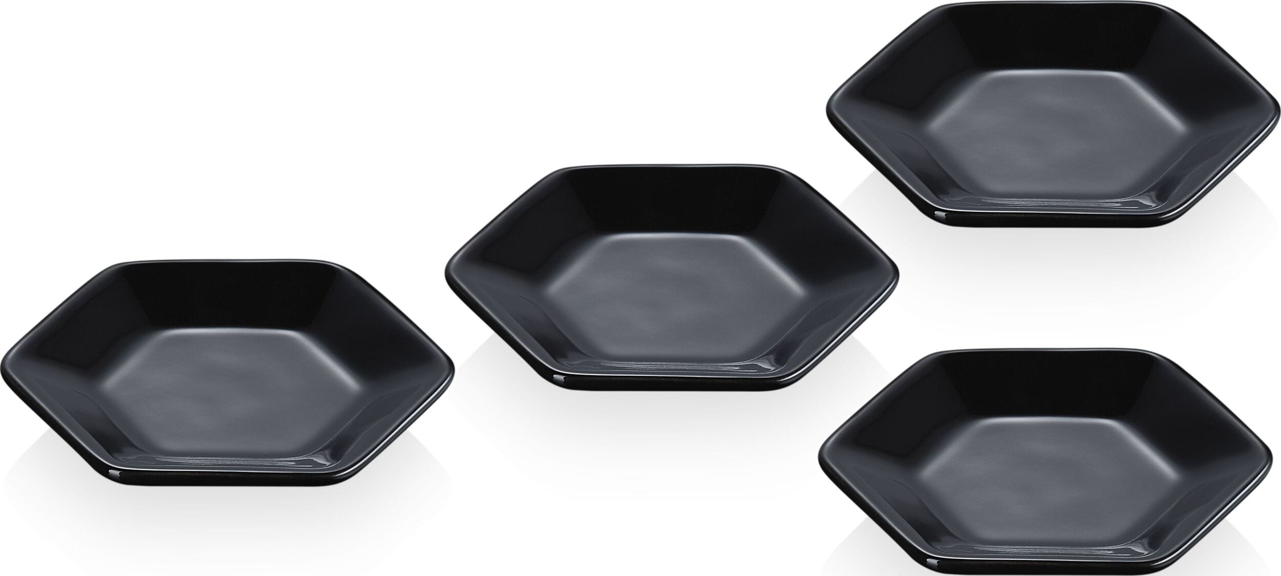 Miseczki na sosy i dipy Le Creuset sześciokątne 9 5 cm czarne 4 szt.