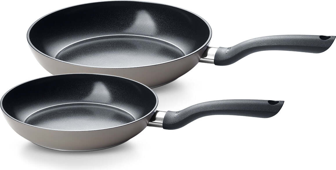 Patelnie Fissler Essential 24 cm + 28 cm antracytowe 2 szt.