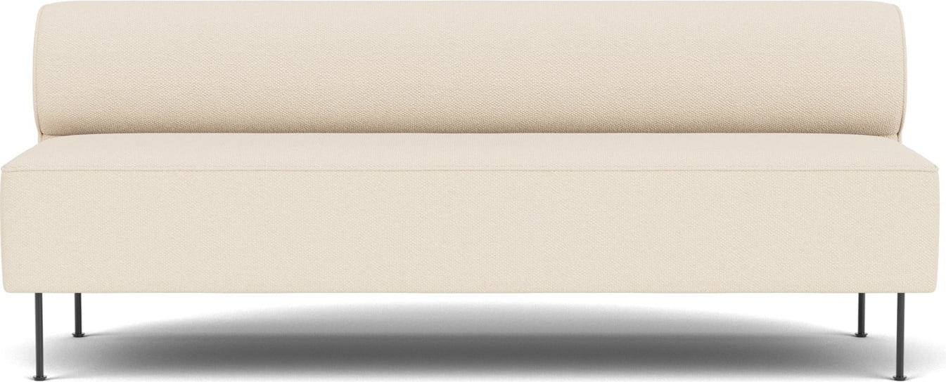 Sofa modułowa Eave 200 cm kremowa na czarnych stalowych nogach