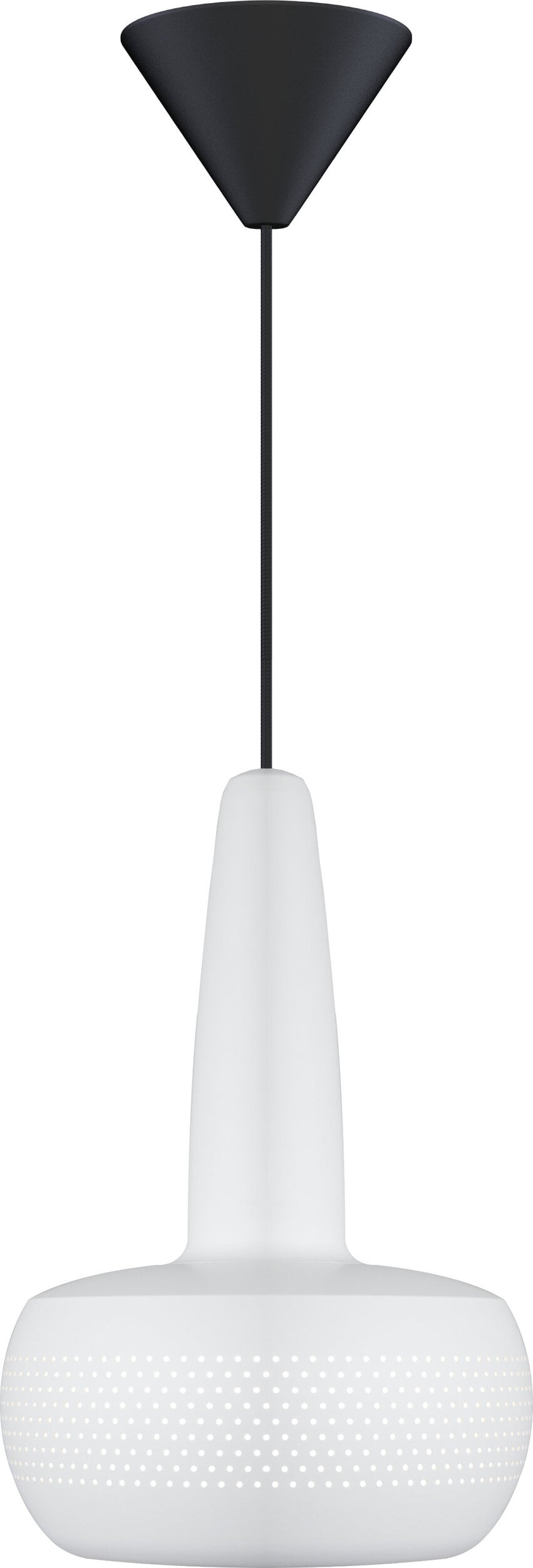 Lampa wisząca Clava biała z czarną rozetą