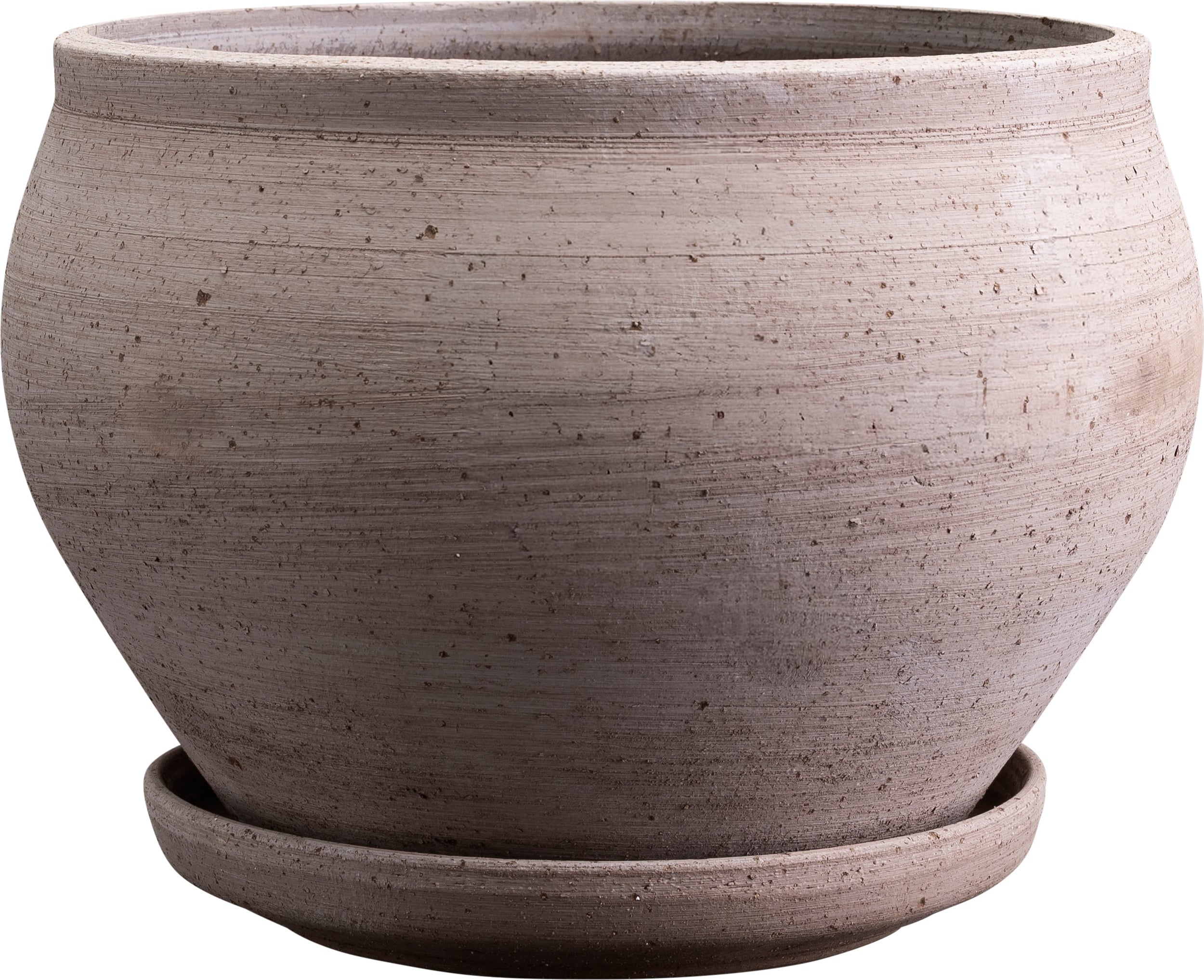Doniczka z podstawką Delphi 24 cm szara