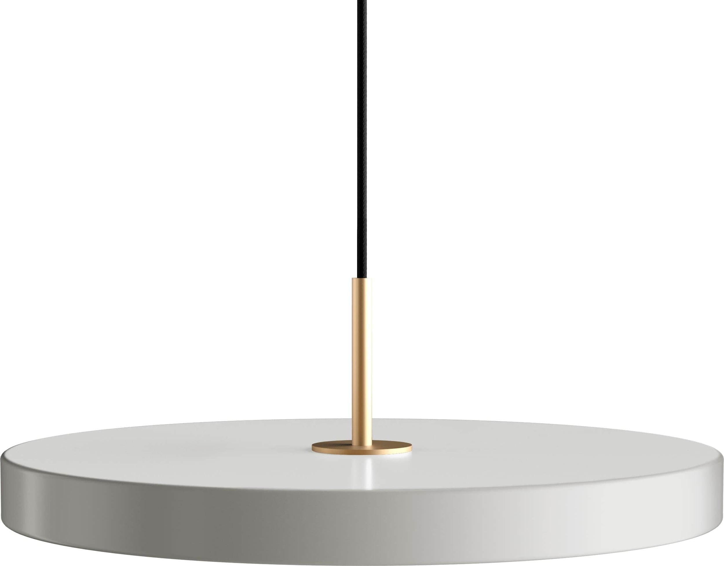 Lampa wisząca Asteria Plus 43 cm szara ze złotym mocowaniem