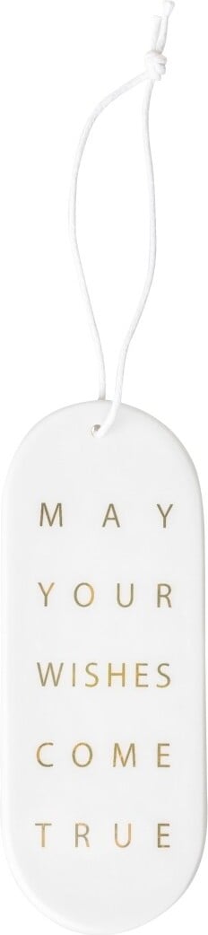 Zawieszka świąteczna Wishes Come True porcelanowa