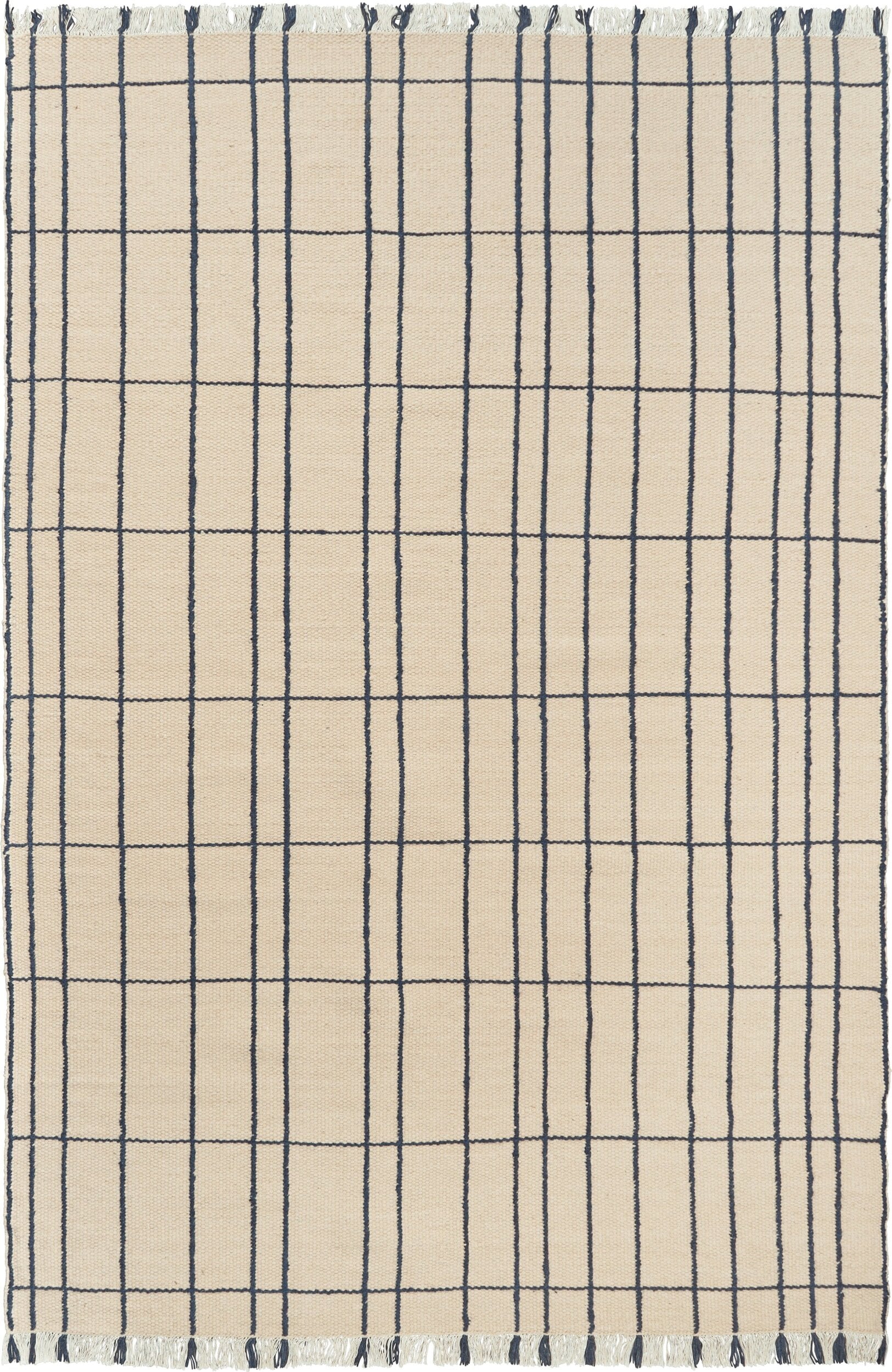 Dywan Sen w kratkę 200 x 300 cm beżowo-granatowy