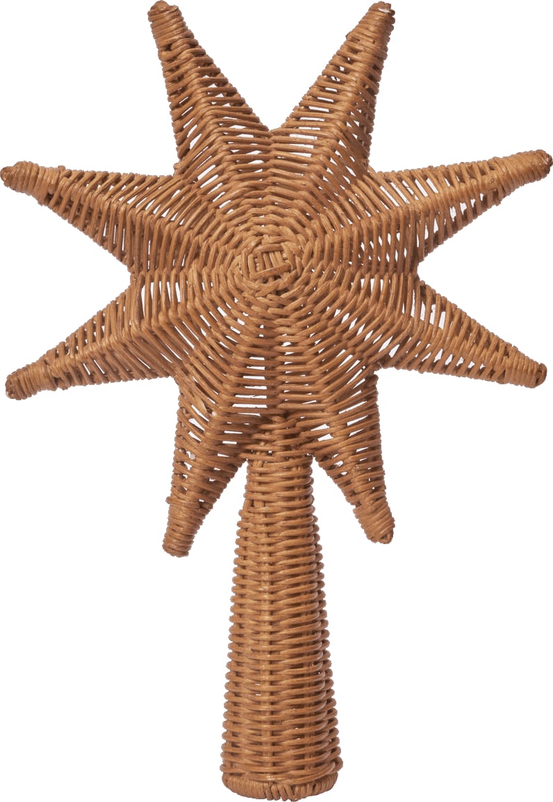 Gwiazda na czubek choinki Rattan