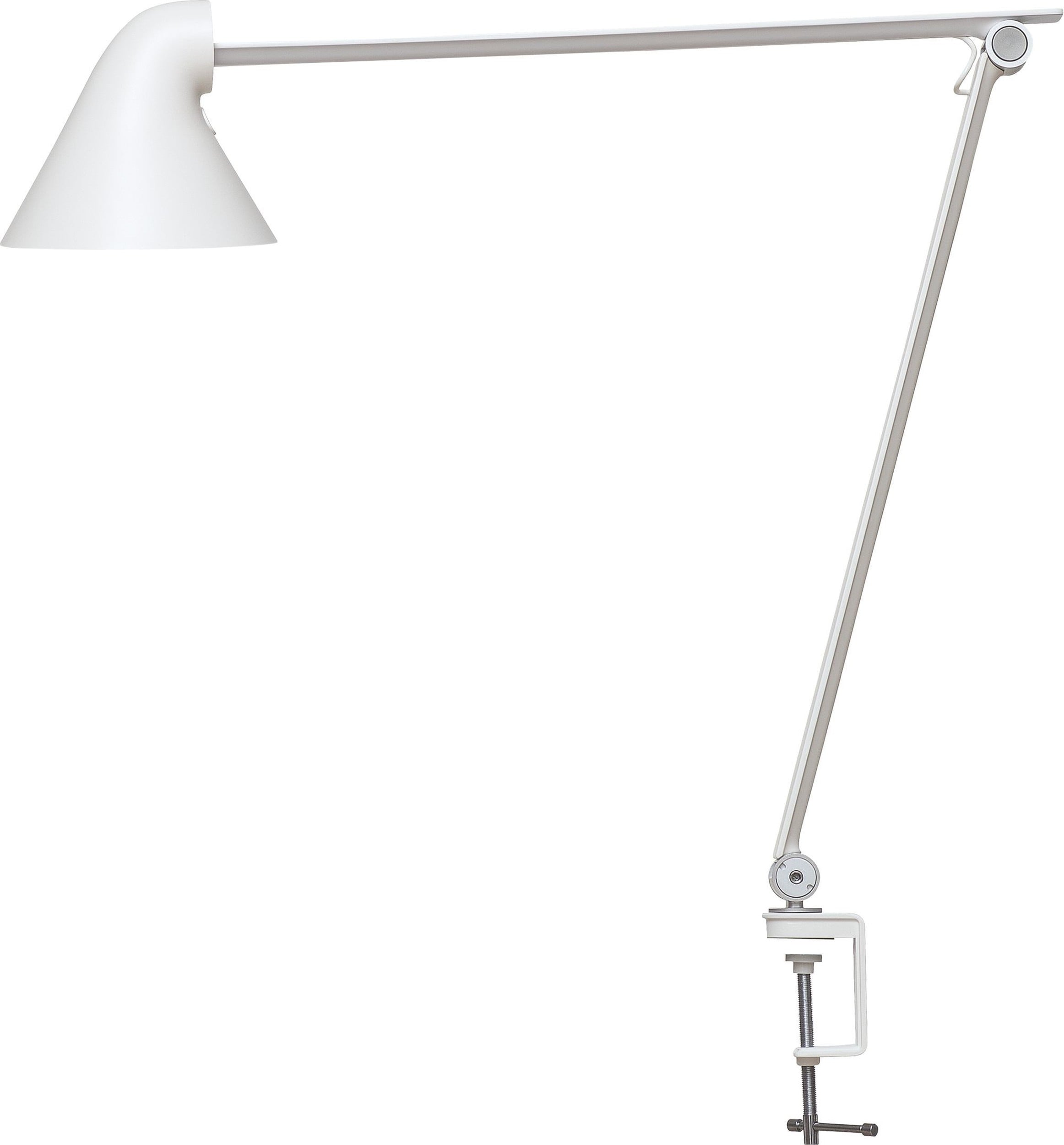 Lampa biurkowa NJP LED 2700 K biała z mocowaniem bocznym do blatu