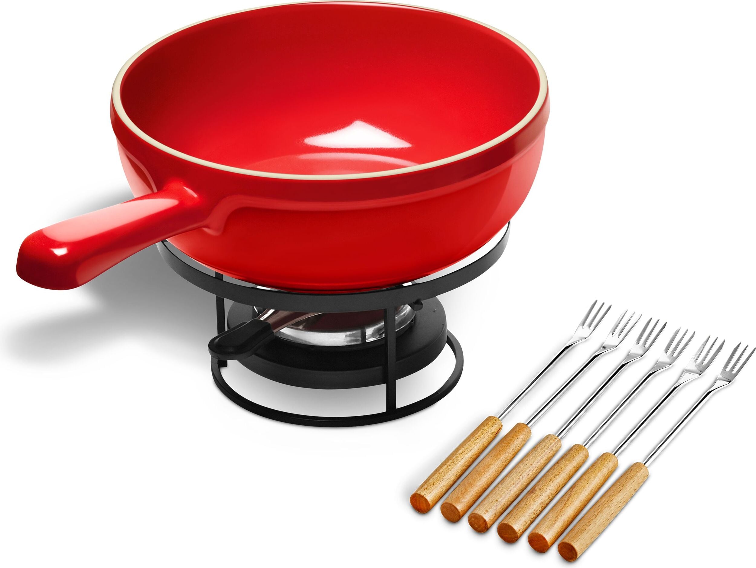 Zestaw do fondue Emile Henry czerwony