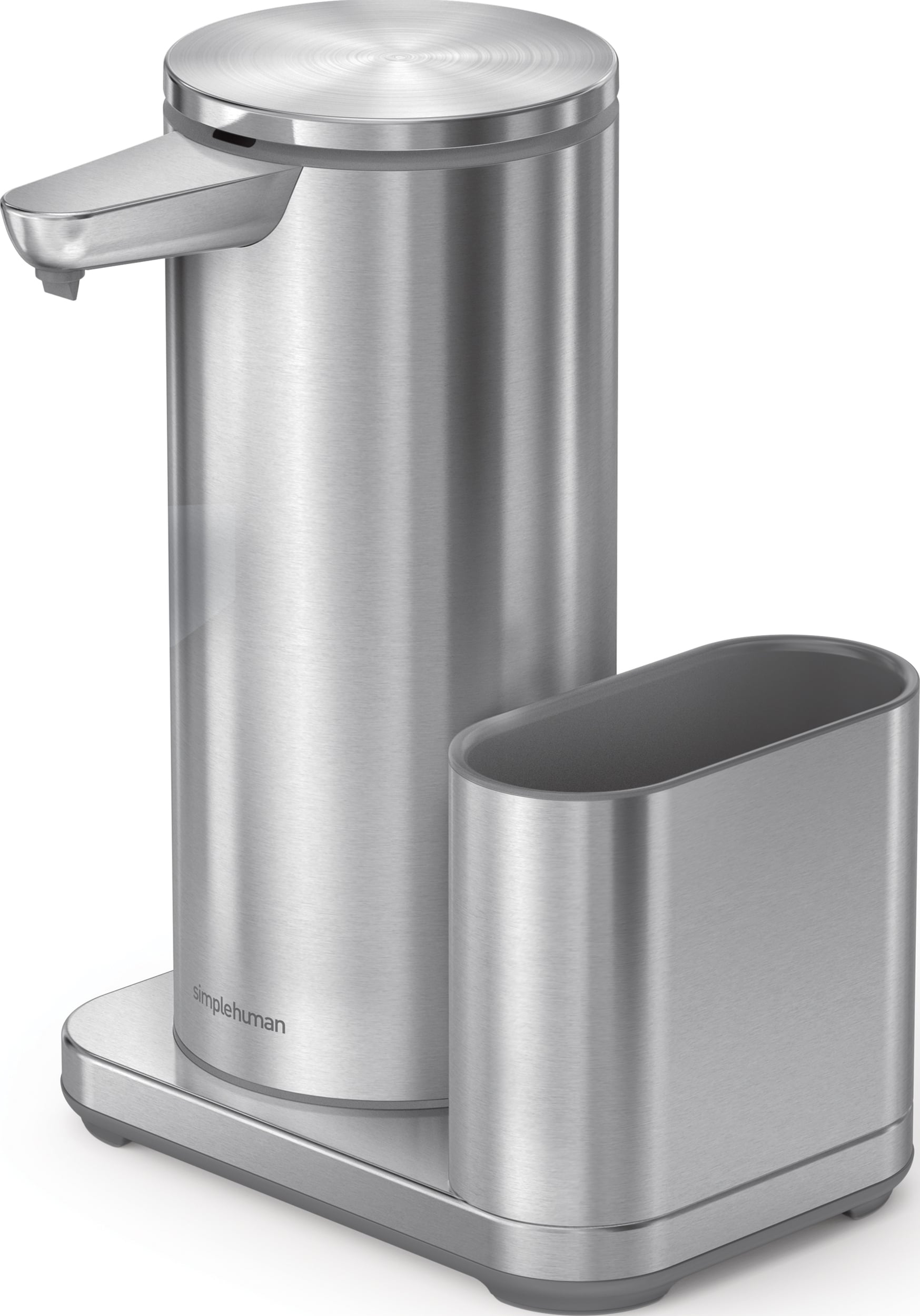 Dozownik do mydła Simplehuman 414 ml srebrny z pojemnikiem