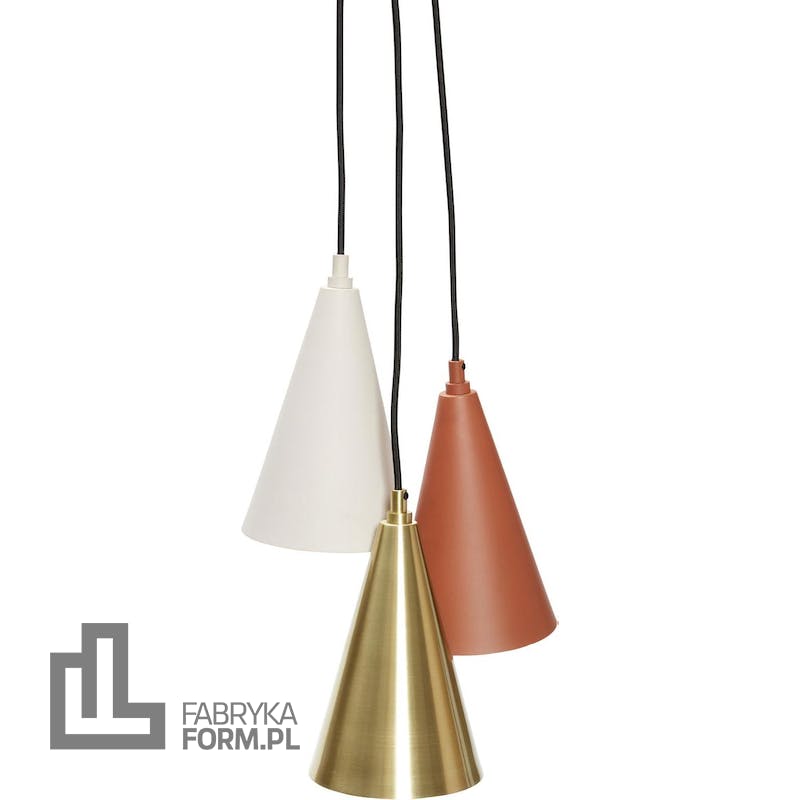Lampa wisząca Hübsch metalowa potrójna