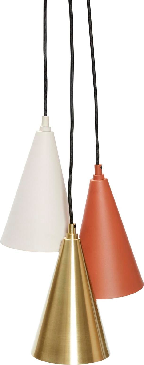 Lampa wisząca Hübsch metalowa potrójna