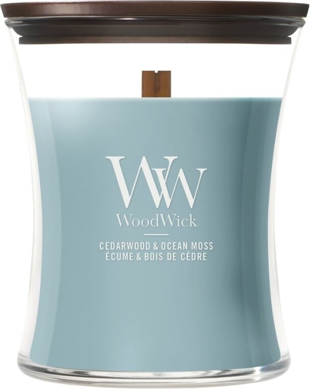Świeca WoodWick Core Cedarwood & Ocean Moss średnia
