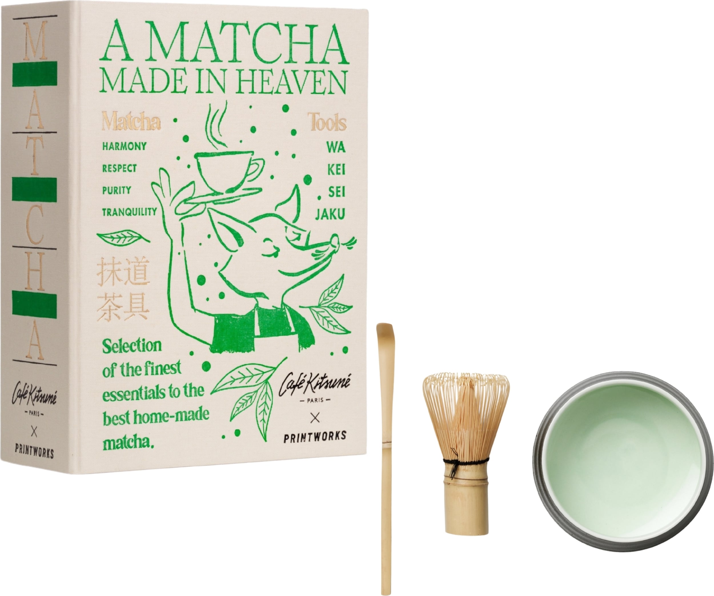 Akcesoria do matchy The Essentials Cafe Kitsuné w pudełku prezentowym 3 el.
