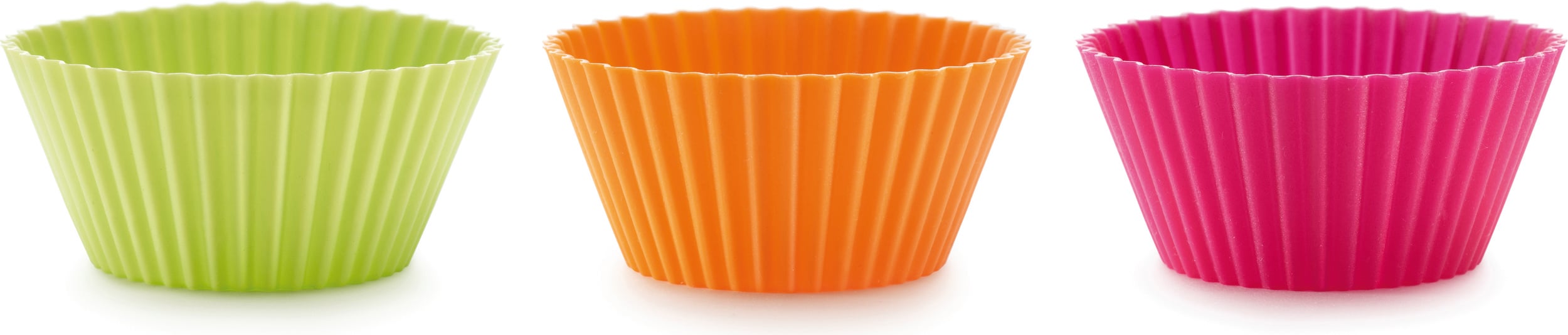 Foremki do muffinek Lekue kolorowe silikonowe 12 szt.