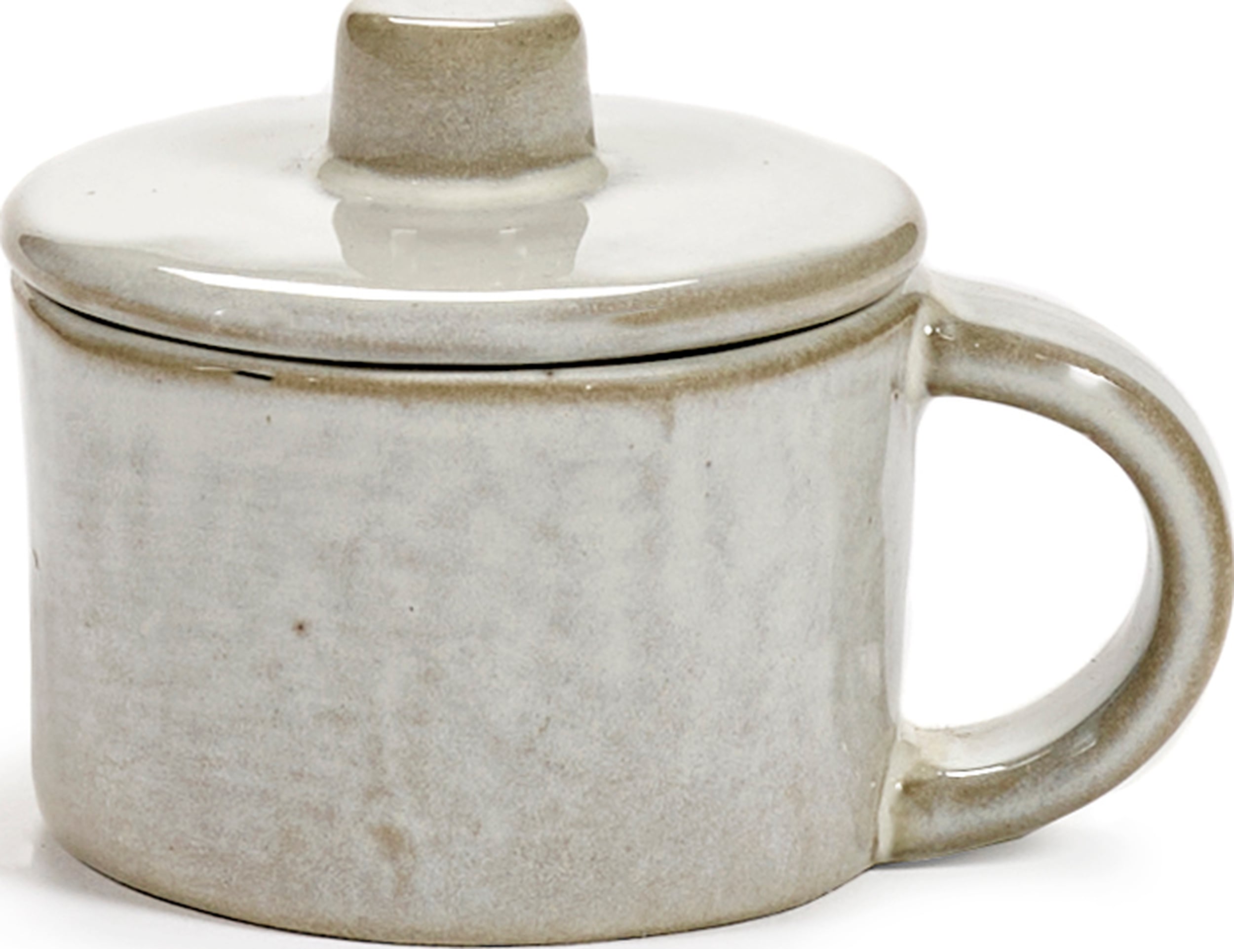 Kubki do kawy ristretto z pokrywkami La Mère 60 ml złamana biel 2 szt.