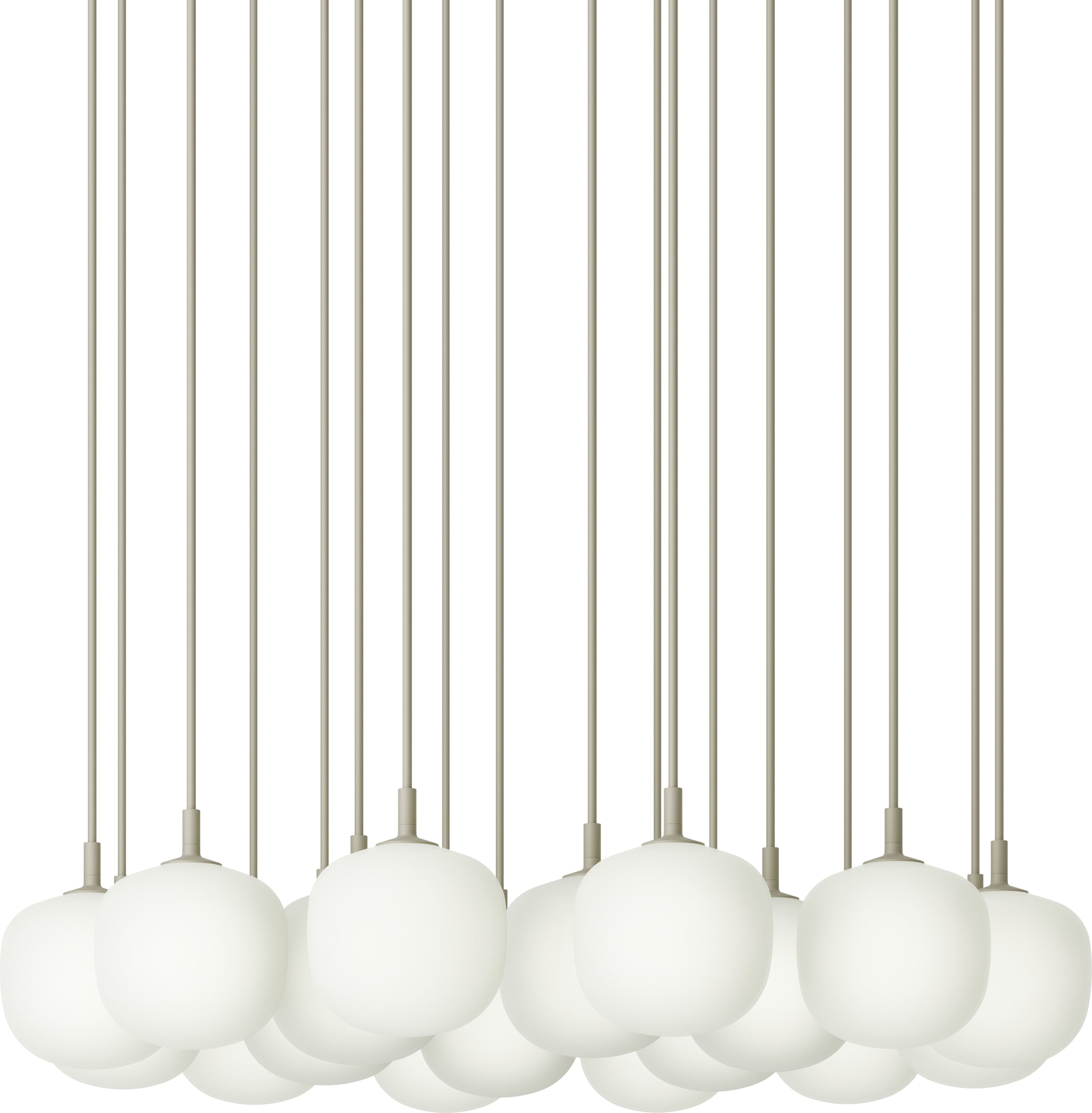 Lampa wisząca Rime 18-punktowa 12 cm szara