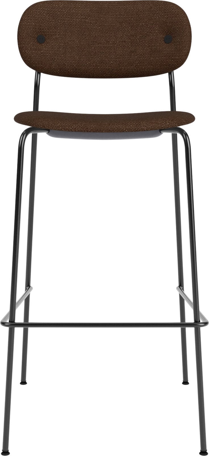 Krzesło barowe Co 78 5 cm tapicerowane boucle brąz