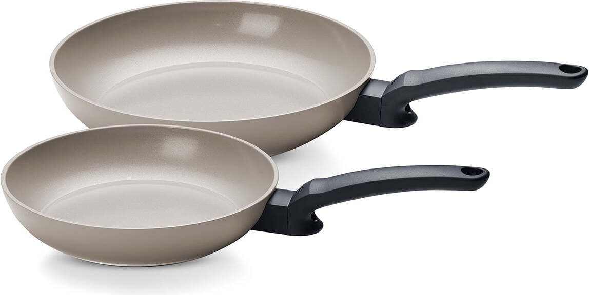 Patelnie Ceratal Evo Classic 24 cm + 28 cm jasnoszare 2 szt.