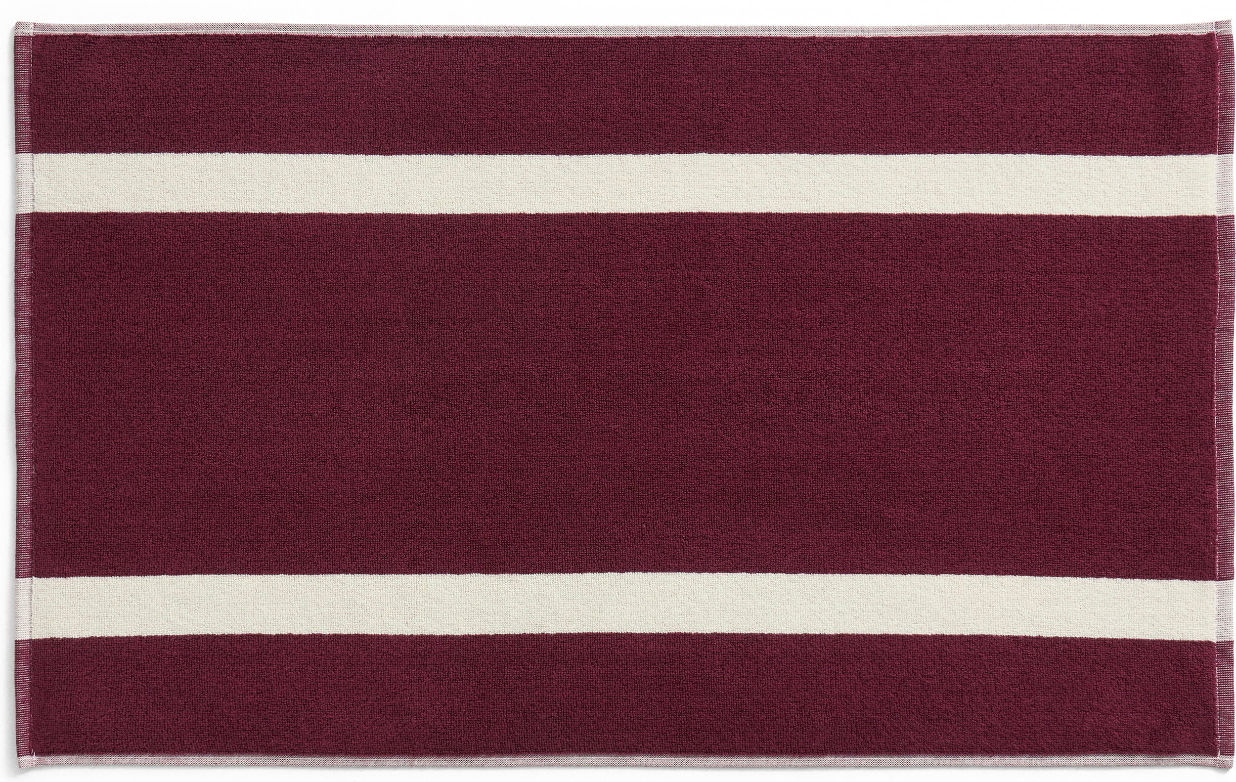 Mata łazienkowa Stripe w pasy 50 x 80 cm burgundowa