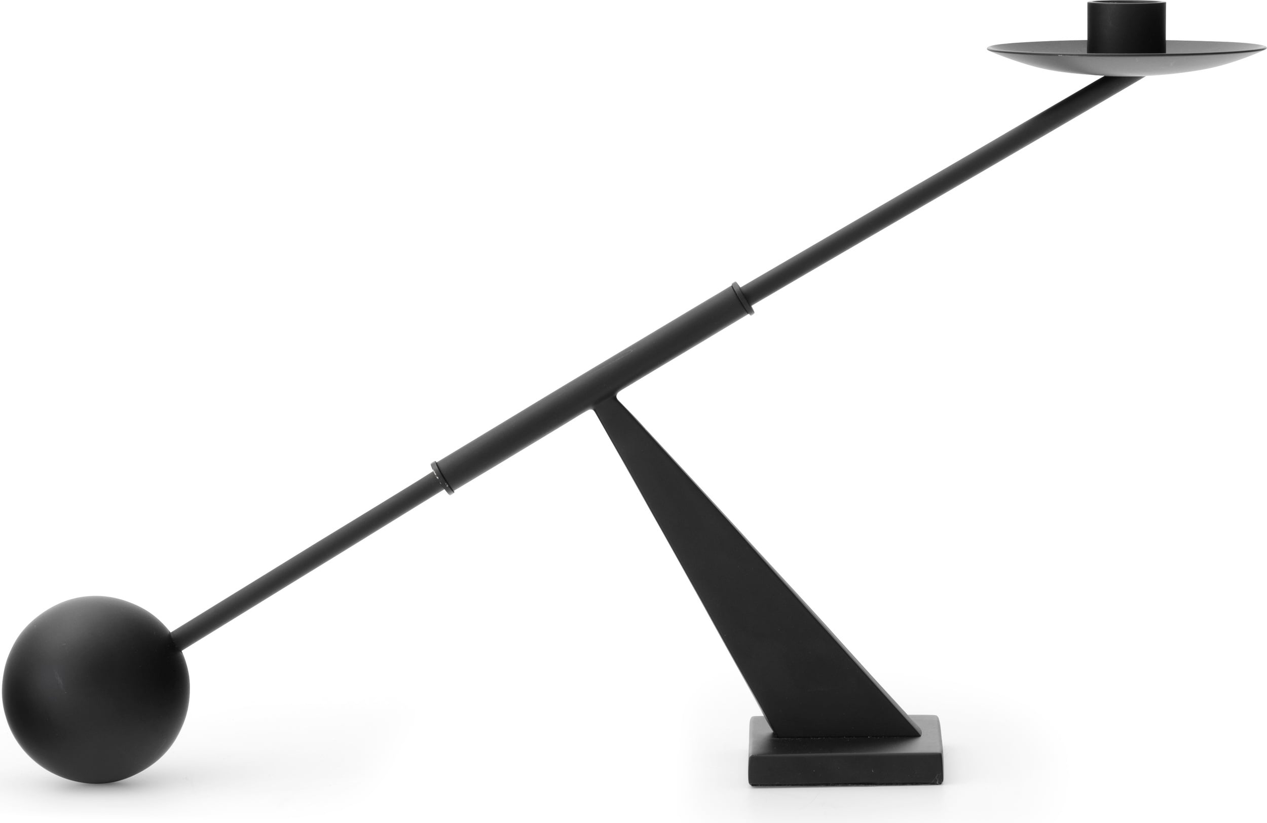 Świecznik na klasyczną świecę Interconnect 42 5 cm czarny