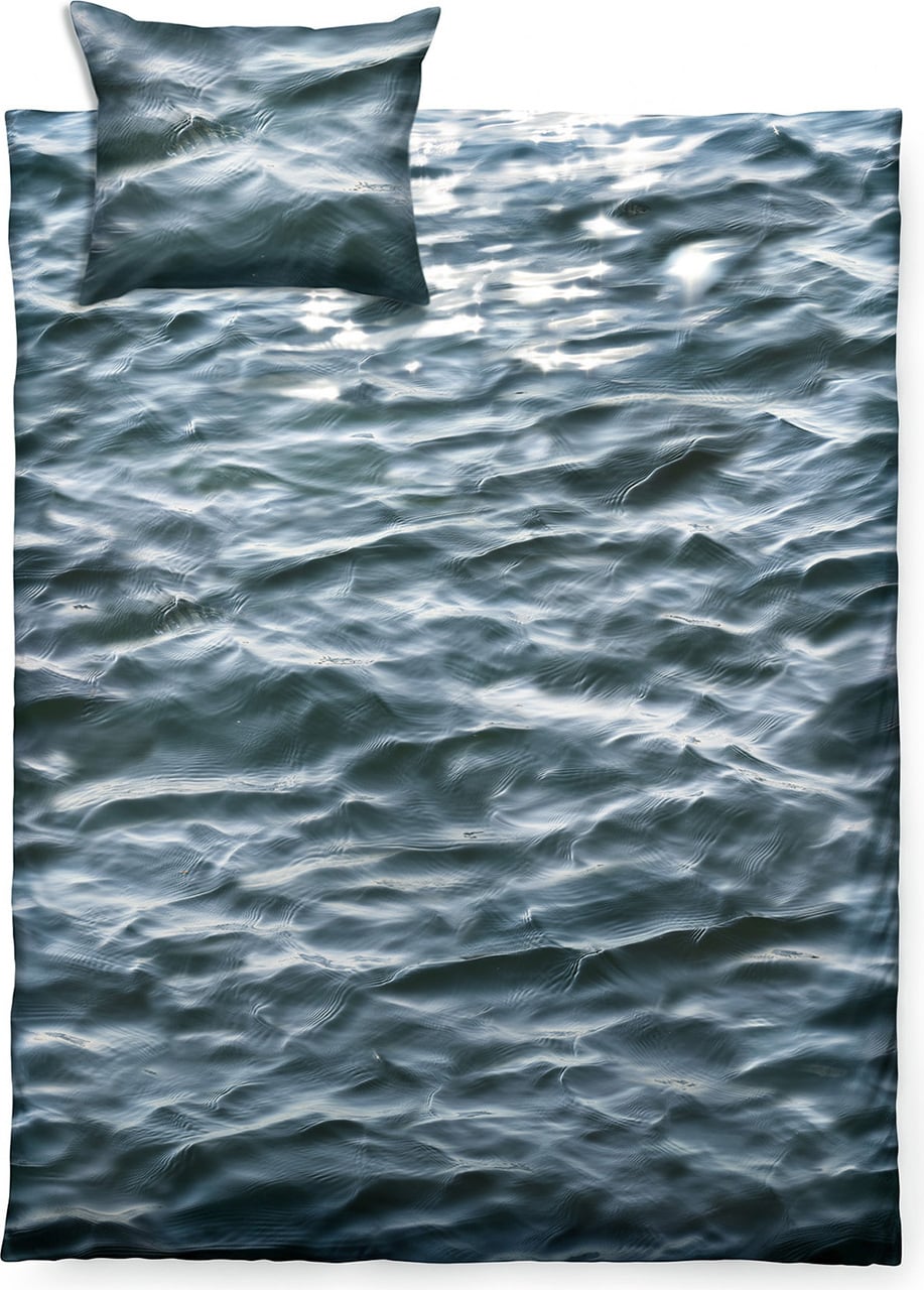 Pościel Hayka jezioro 135 x 200 cm pojedyncza z poszewką na poduszkę 70 x 80 cm