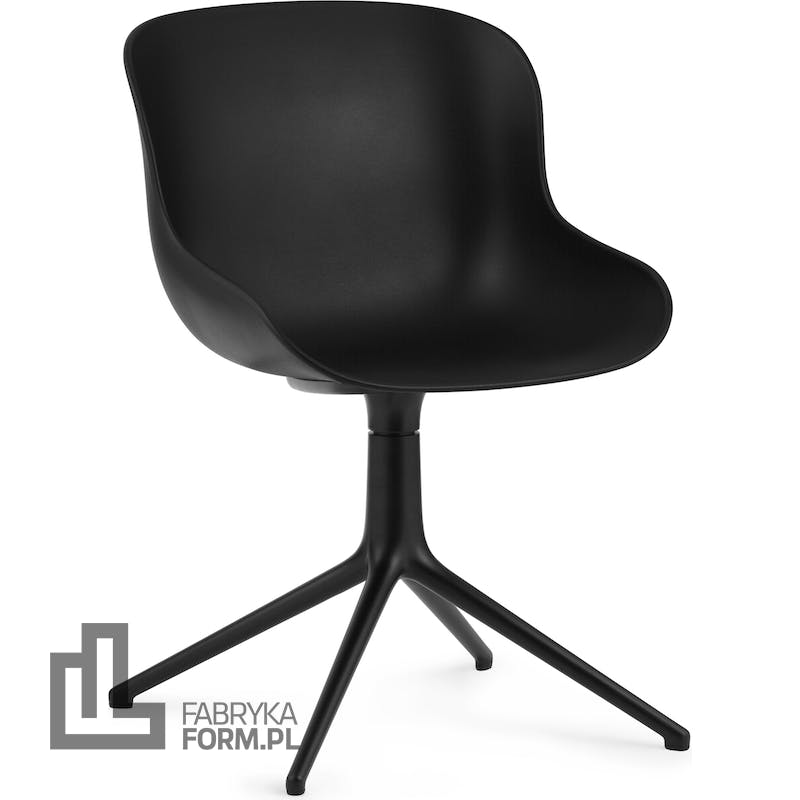 Krzesło obrotowe Hyg 4L na czarnych aluminiowych nogach