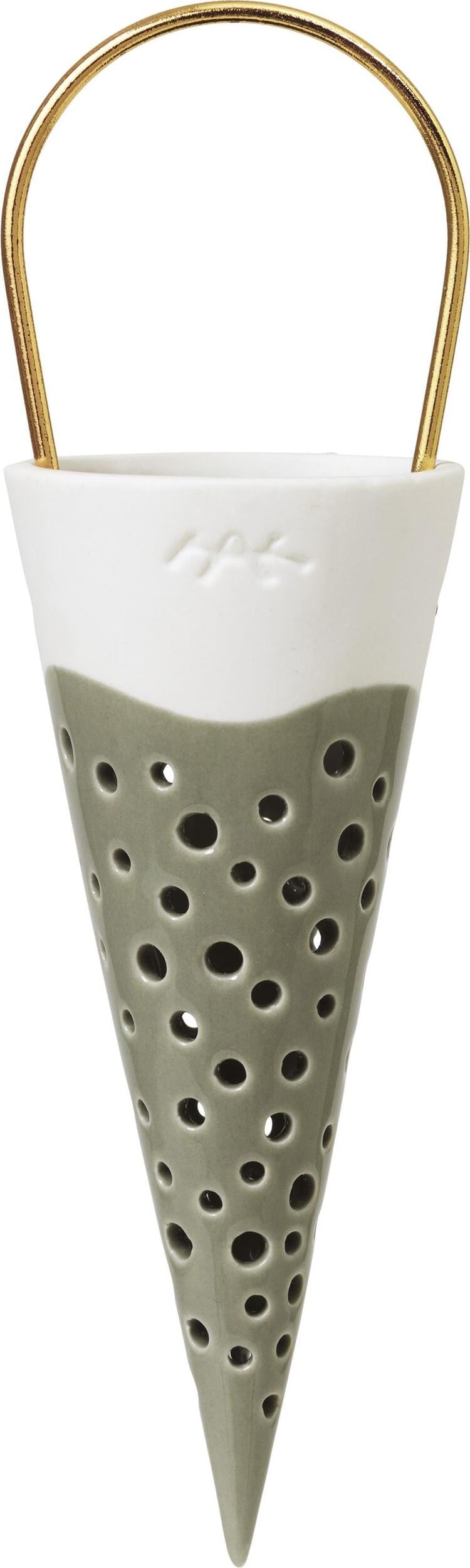 Dekoracja świąteczna Nobili 18 cm oliwkowa