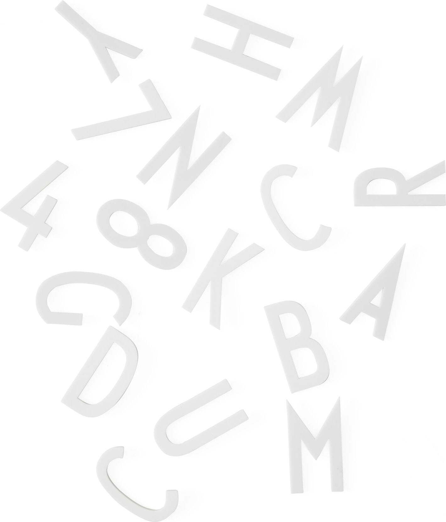 Litery i cyfry duże do tablicy Design Letters 159 szt. białe