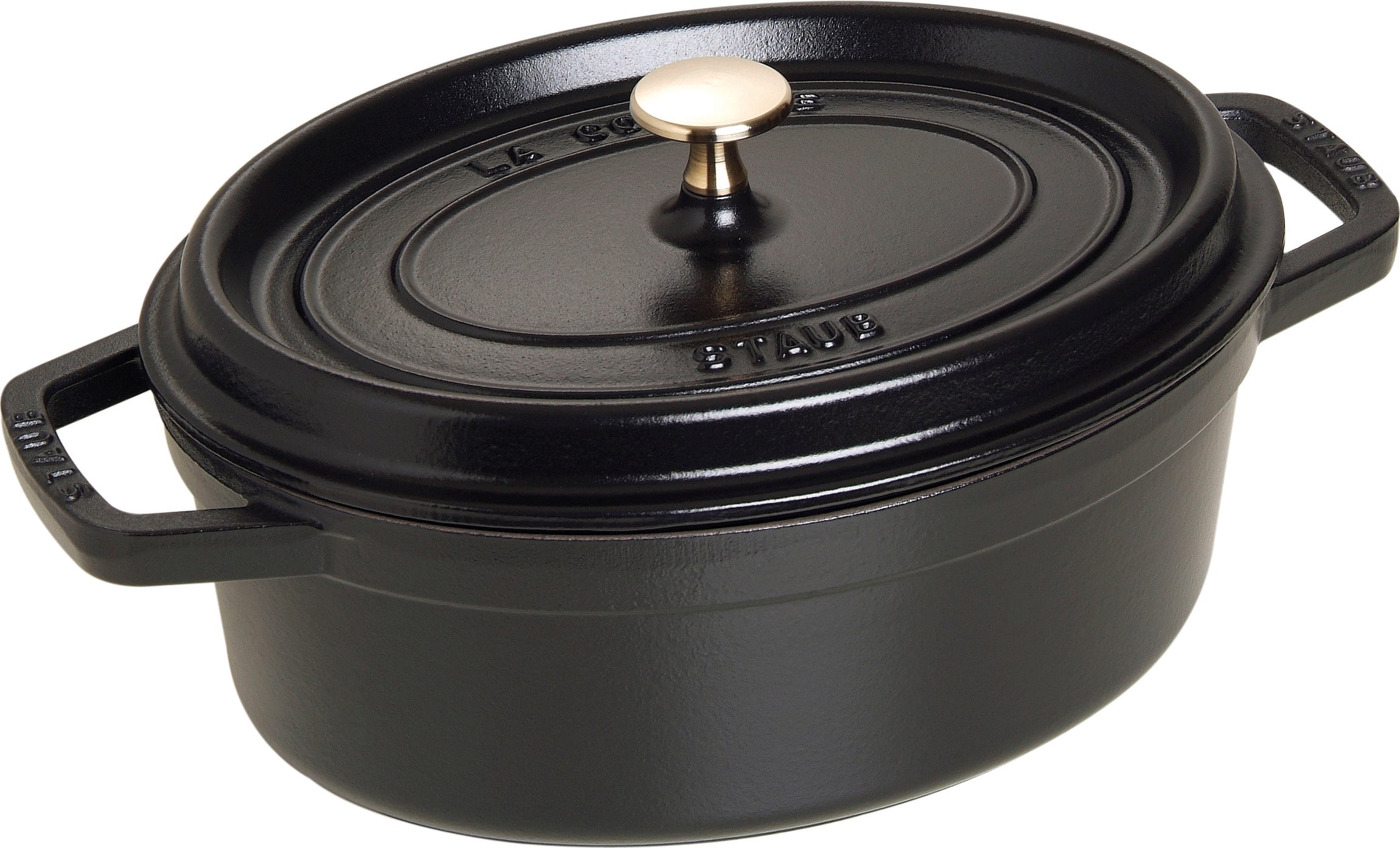 Garnek La Cocotte owalny 3 2 l czarny żeliwny