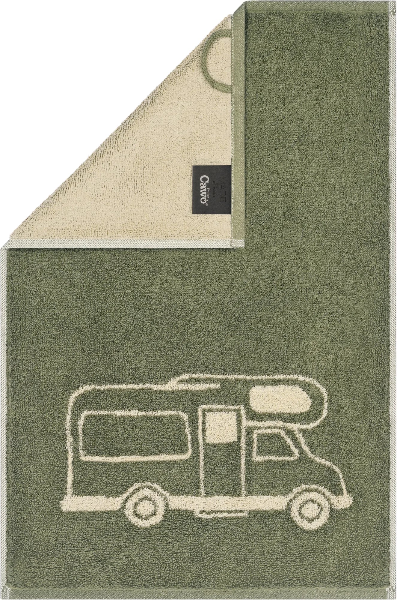 Ręcznik Postcards Camper 30 x 50 cm zielony