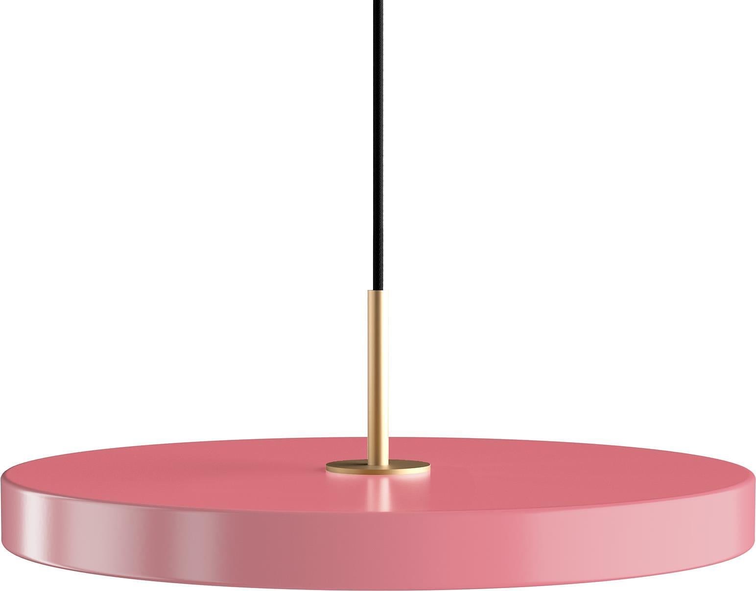 Lampa wisząca Asteria różowa ze złotym mocowaniem