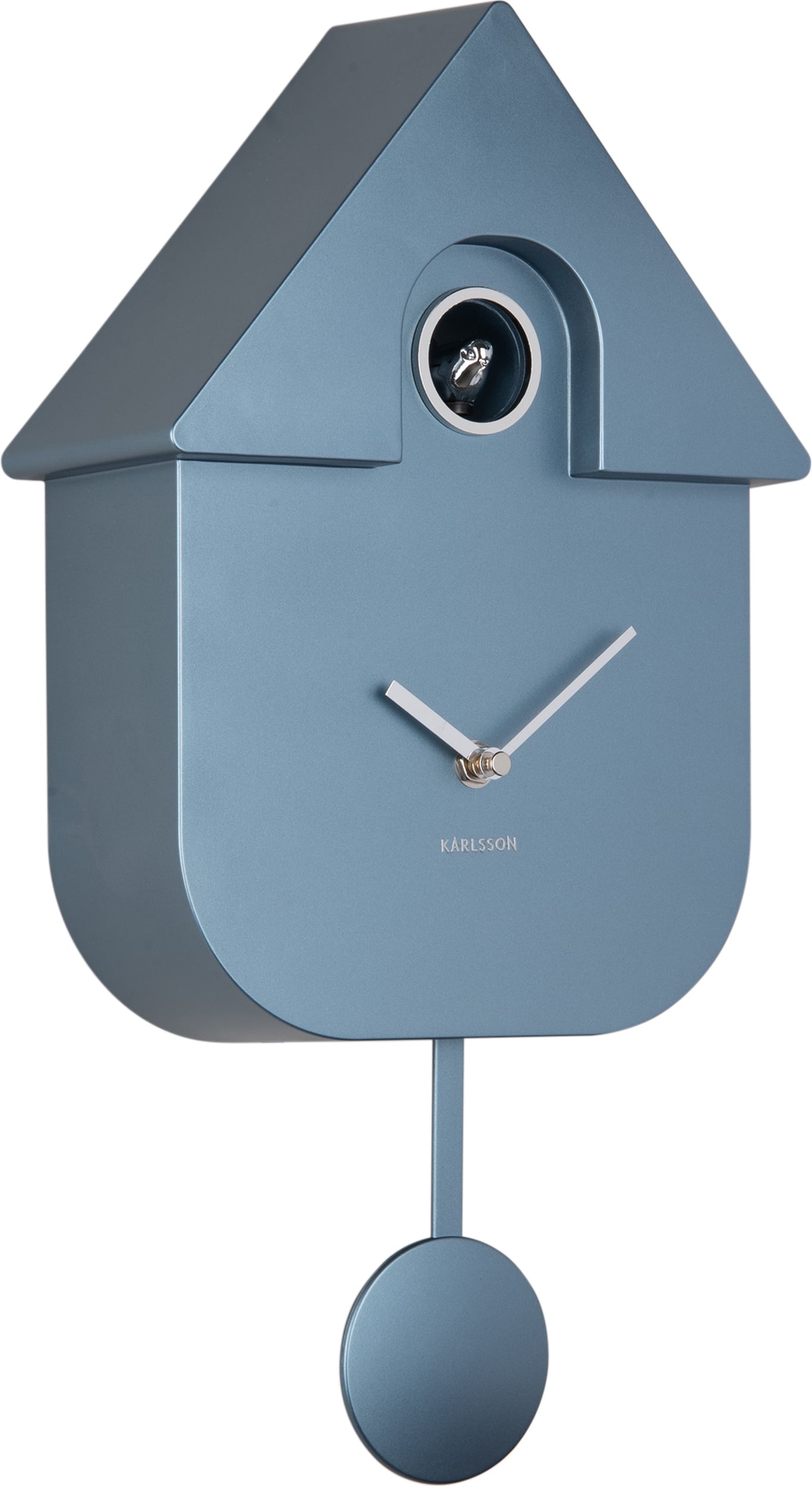 Zegar ścienny z kukułką Modern Cuckoo ciemnoniebieski metaliczny