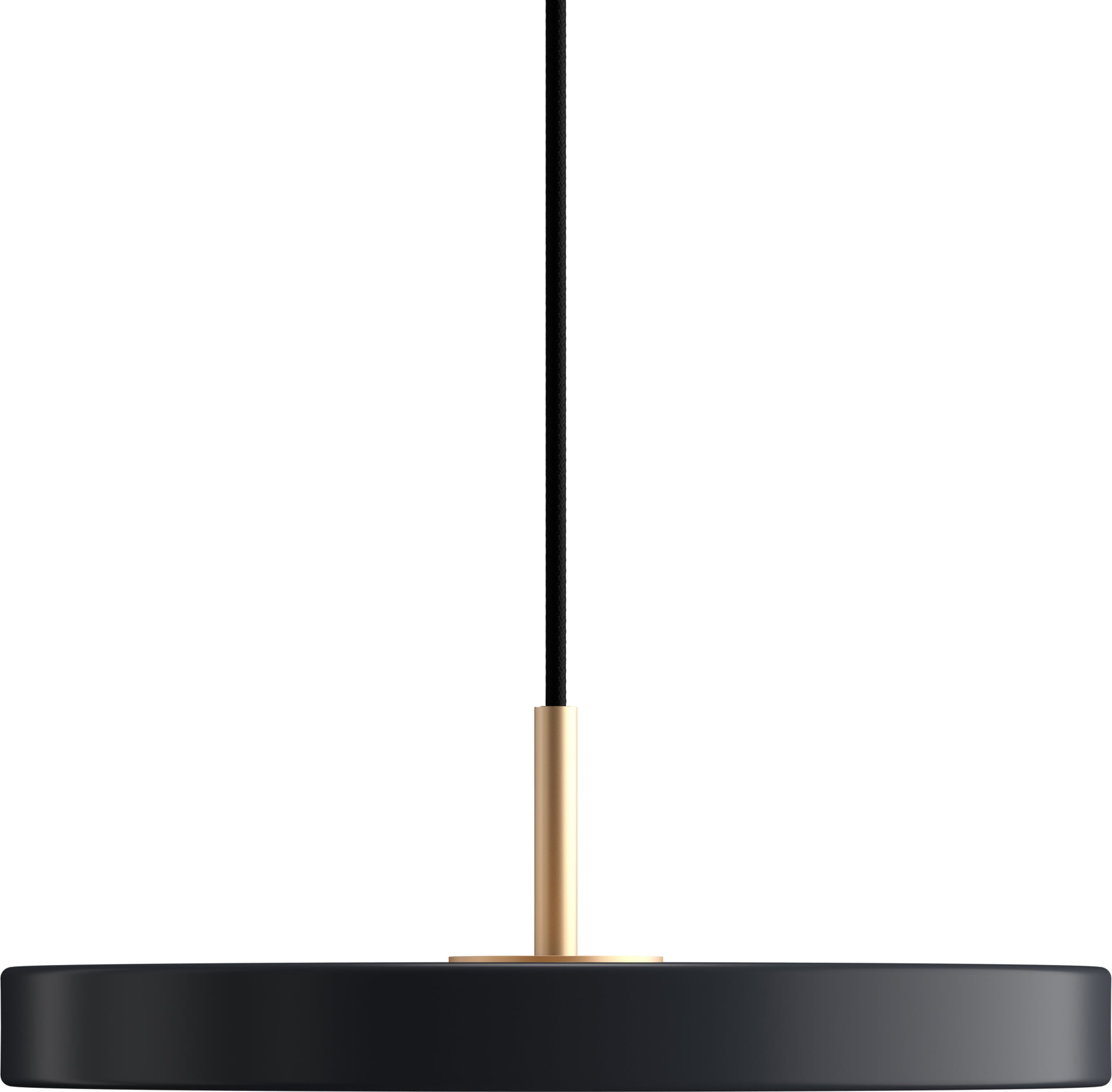 Lampa wisząca Asteria Mini antracytowa ze złotym mocowaniem
