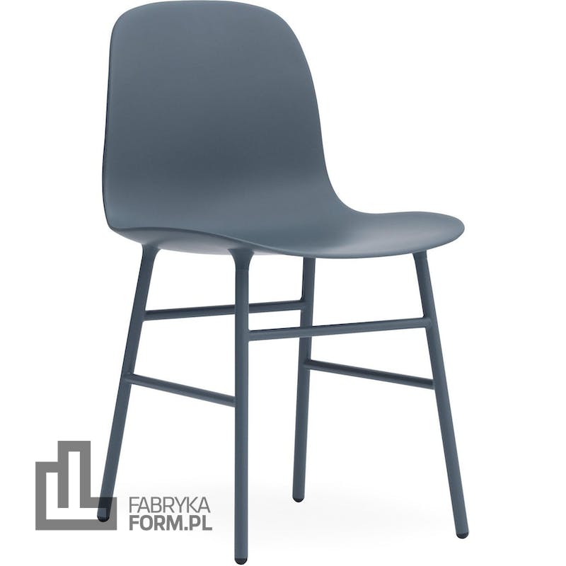 Krzesło Form stalowe nogi niebieskie