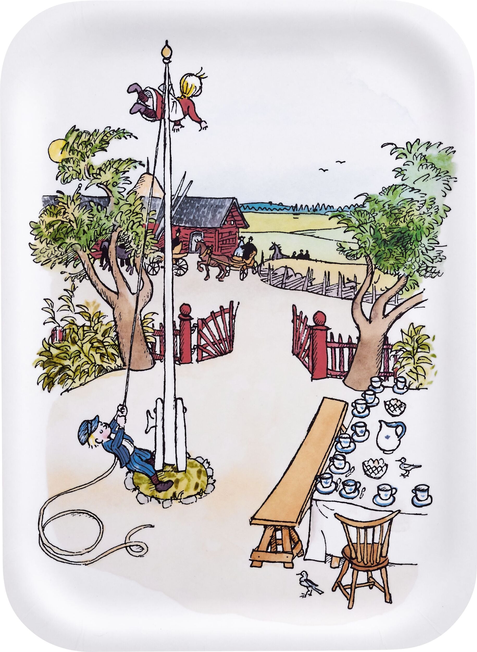 Taca do serwowania Muurla Emil ze Smalandii The Flagpole 20 x 27 cm